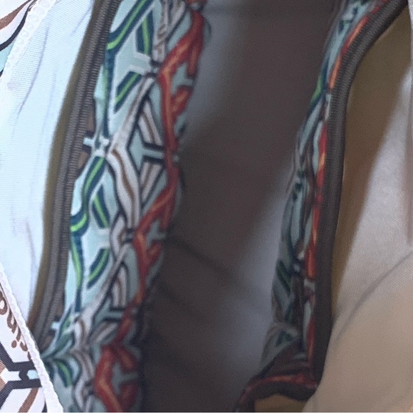 CINDA B Cream Nylon Quilted Shoulder Purse - Picture 6 of 9